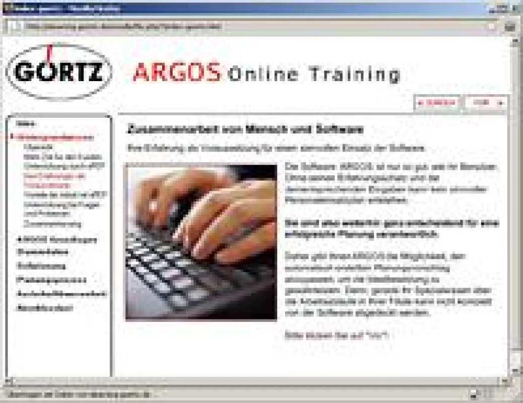 Screenshot: E-Learning bei der Ludwig Görtz GmbH