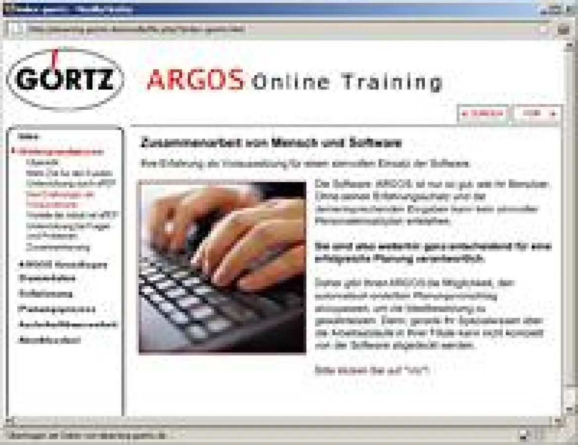 Screenshot: E-Learning bei der Ludwig Görtz GmbH