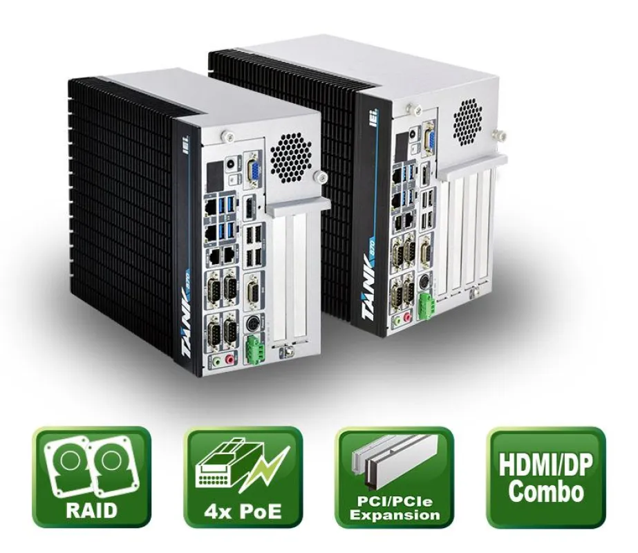 TANK-870-Q170 - Embedded Box PC mit PoE Erweiterung