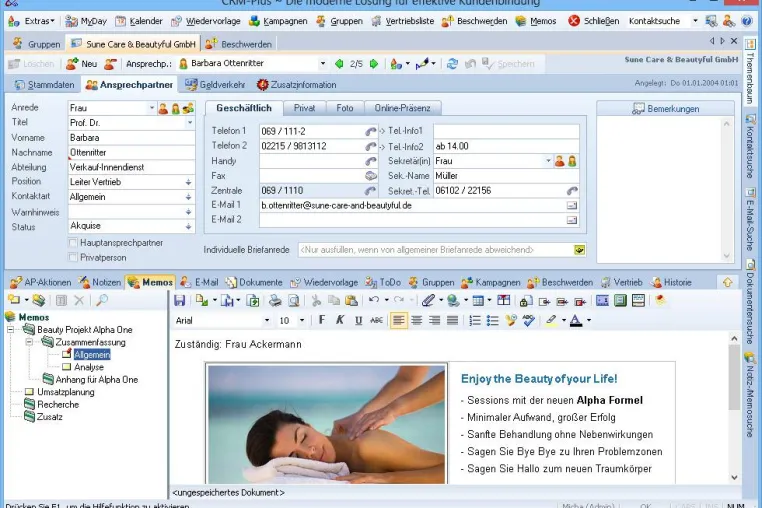 CRM-Plus 2014 - Die branchenübergreifende CRM-Lösung für Microsoft Windows Bild: CRM-Plus 2014 - Die branchenübergreifende CRM-Lösung für Microsoft Windows