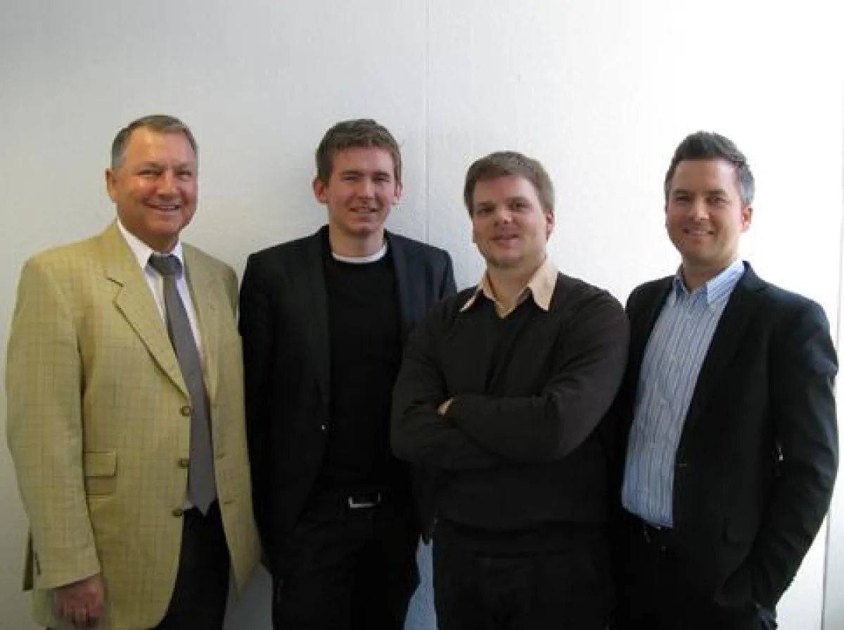 ShopProps Gründerteam vlnr.: Detlef Hübner, Martin Cichowski, Harald Wagner, Thomas Hübner