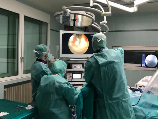 Bild: Neue endoskopische Wirbelsäulenchirurgische Technik an der Halswirbelsäule eingeführt