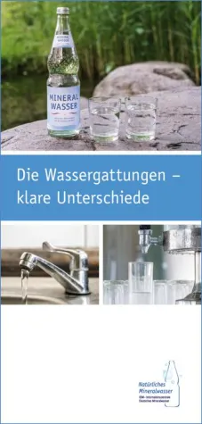 Bild: Mineralwasser, Leitungswasser & Co. - Infoflyer schafft Klarheit bei den Wassergattungen