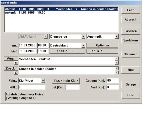 Bild: SD-Reisekosten 2006: Reisekosten abrechnen, Fahrtenbuch führen