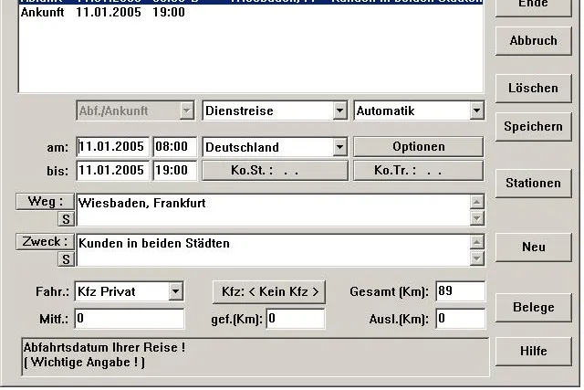 SD-Reisekosten 2006: Reisekosten abrechnen, Fahrtenbuch führen Bild: SD-Reisekosten 2006: Reisekosten abrechnen, Fahrtenbuch führen