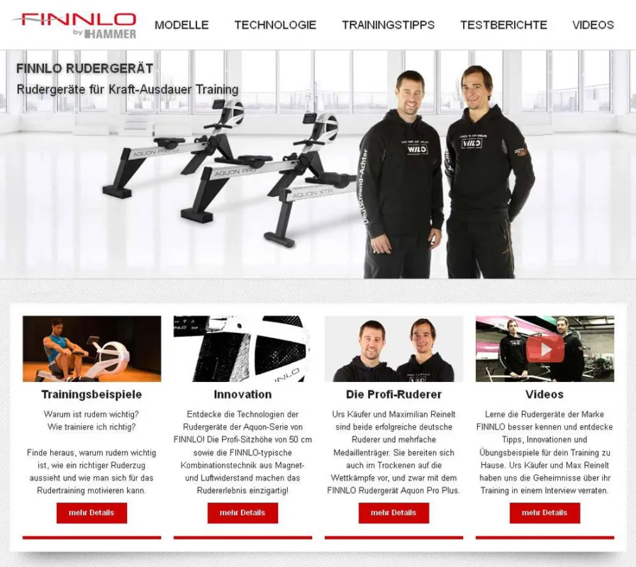Das neue Ruder-Portal von HAMMER SPORT