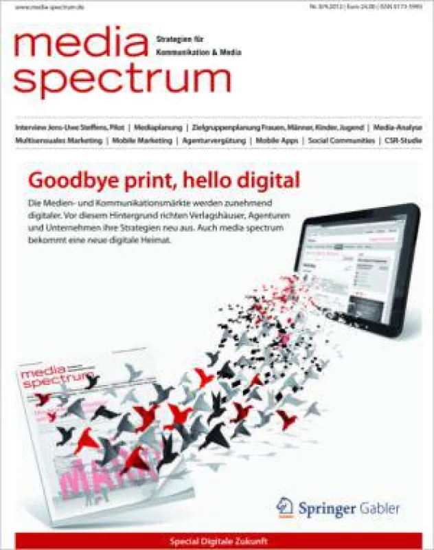 Coverabbildung der aktuellen und letzen Ausgabe 08-09/2012 der Fachzeitschrift Media Spectrum