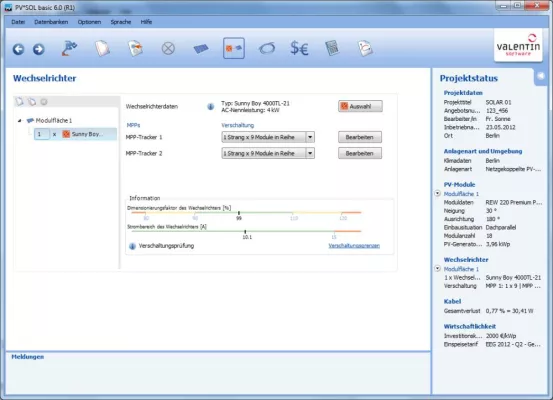 Bild: Effektives Auslegen von PV-Anlagen mit Valentin Softwares Planungsprogramm PV*SOL basic 6.0