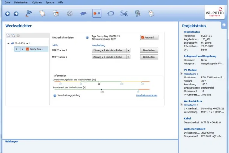 Bild: Effektives Auslegen von PV-Anlagen mit Valentin Softwares Planungsprogramm PV*SOL basic 6.0