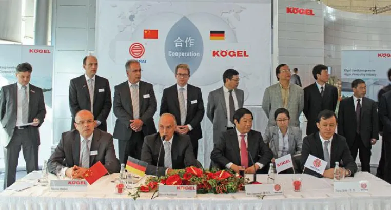 Bild: Die Weichai Holding Group und Kögel unterzeichnen Absichtserklärung