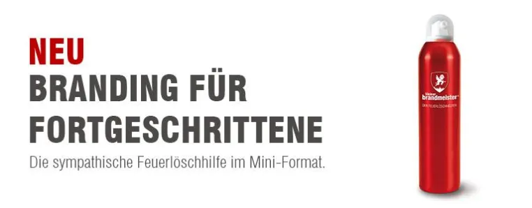 Der Kleiner Brandmeister®Feuerlöschhelfer: Brandschutz als Werbegeschenk für Kunden Bild: Der Kleiner Brandmeister®Feuerlöschhelfer: Brandschutz als Werbegeschenk für Kunden