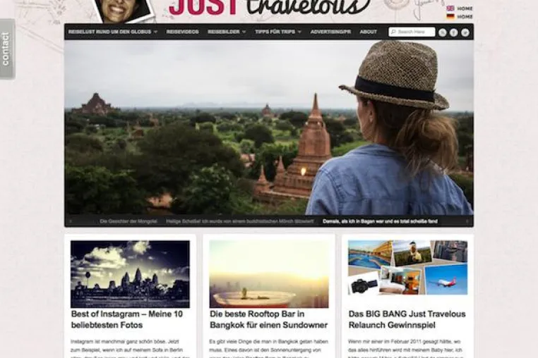Bild: Reiseblog JustTravelous feiert Jubiläum mit Relaunch und großem Gewinnspiel