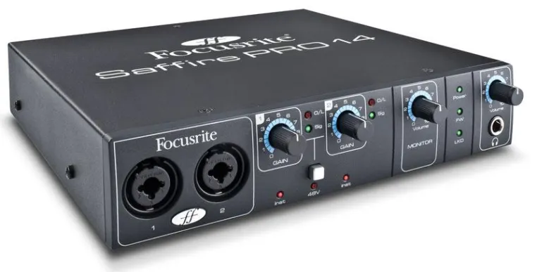 Saffire PRO 14 erweitert FireWire-Audio-Interface-Serie von Focusrite Bild: Saffire PRO 14 erweitert FireWire-Audio-Interface-Serie von Focusrite