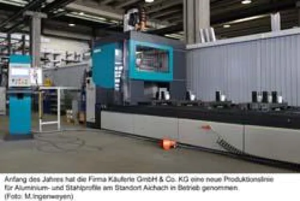 Käuferle nimmt hochmodernes Aluminiumbearbeitungszentrum in Betrieb:Höchste Präzision in der Profilbearbeitung Bild: Käuferle nimmt hochmodernes Aluminiumbearbeitungszentrum in Betrieb:Höchste Präzision in der Profilbearbeitung