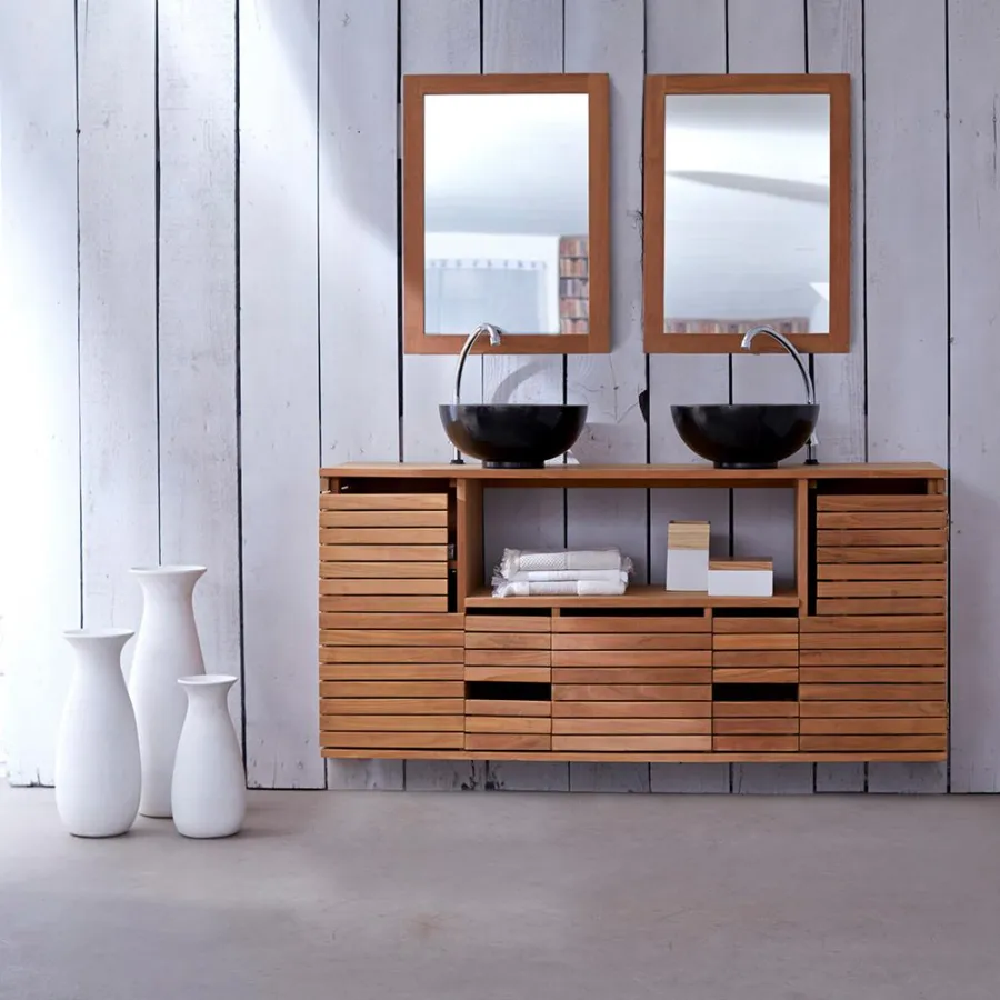 Waschbeckenunterschrank aus Teak