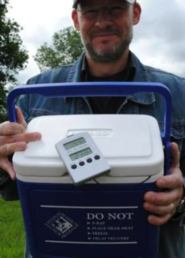 Guido Schulz, Stammzell-Kurier der Stefan-Morsch-Stiftung