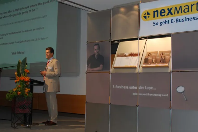 Bild: E-Business im Detail auf dem nexMart Branchentag 2008 in Frankfurt/Main
