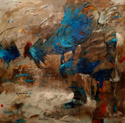 Bild: Ausstellung: Hähne von Azad Hemee 