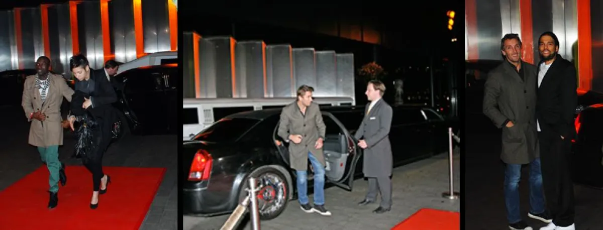 Aus der BeverlyCars Stretchlimousine auf den roten Teppich: Morgan Domingos, Germany's Next Topmodel Finalistin Jennifer Wanderer, Mark Keller und Regisseur Timo Joh. Mayer (v.l.)