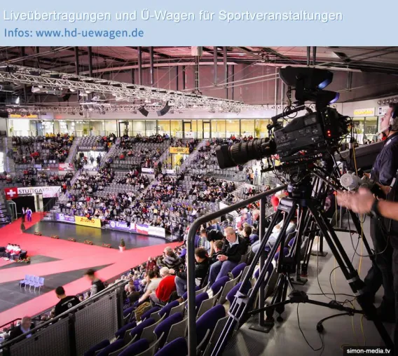 Ü-Wagen-Dienstleister SIMON MEDIA erneut als technischer Partner für Liveproduktion der Hallenrad WM Bild: Ü-Wagen-Dienstleister SIMON MEDIA erneut als technischer Partner für Liveproduktion der Hallenrad WM