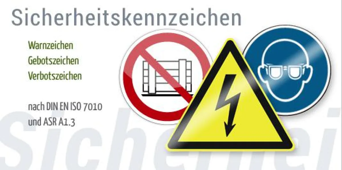 Warnschilder, Gebotsschilder und Verbotsschilder von via:sign labels e.K.