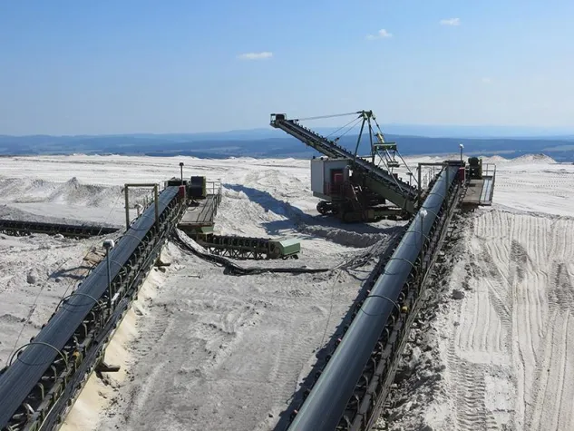 Bild: Die Anlage für Salz-Förderung nach Erneuerung in Betrieb