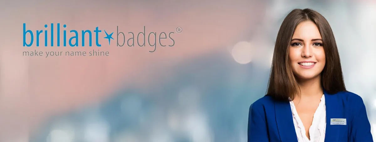 Die neue Website von brilliant badges® bietet ihren Kunden eine breite Palette an Namensschildern.