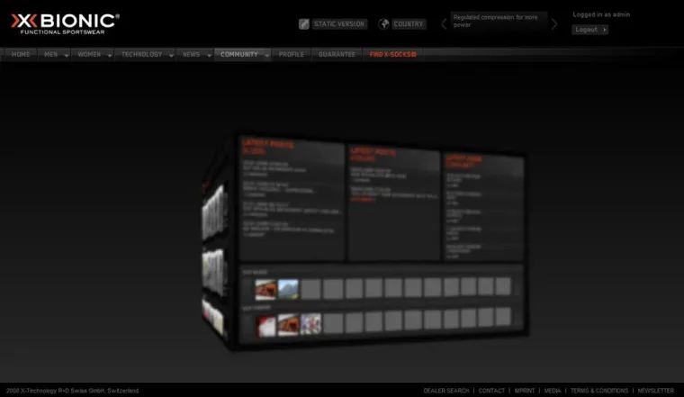 Bild: X-BIONIC® Webseite - 70.000 Mitglieder-Marke geknackt