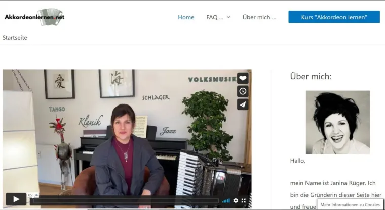 Nischenportal zum Thema "Akkordeon spielen lernen" gestartet Bild: Nischenportal zum Thema "Akkordeon spielen lernen" gestartet