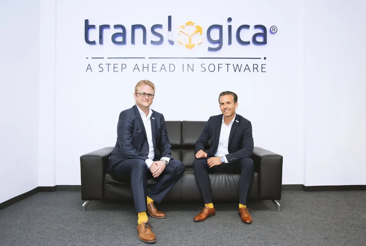CEO Hansjörg Haller und Geschäftsführer Marc Pfaffenberger (© Translogica)