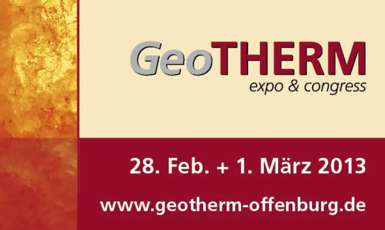 Bild: GeoTHERM – expo & congress, 28. Feb. + 1. März 2013, Messe Offenburg