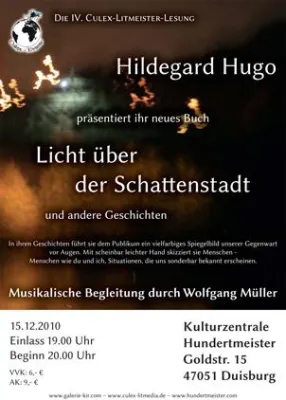 Bild: Hildegard Hugo, Licht über der Schattenstadt, Buchvorstellung am 15.12.2010 in Duisburg