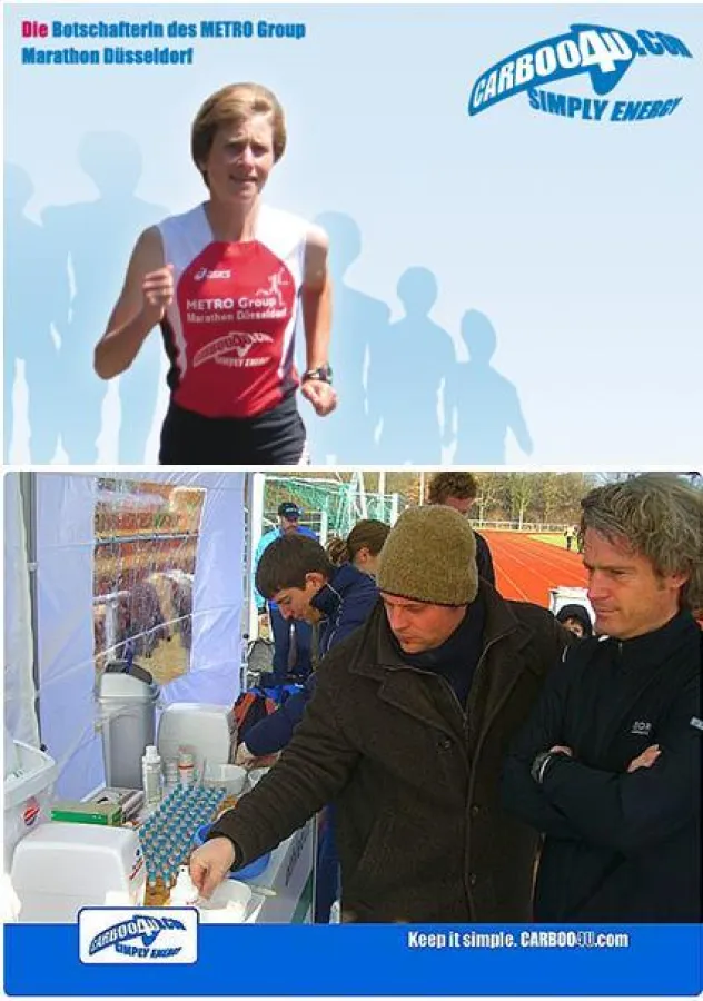 Sonja Oberem beim Laktattest zum METRO Group Marathon Düsseldorf 2009