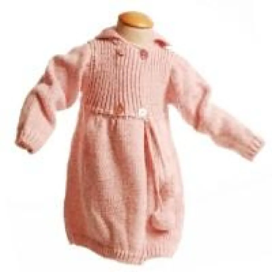 Lili Gaufrette - rosa Strickmantel für kleine Ladys