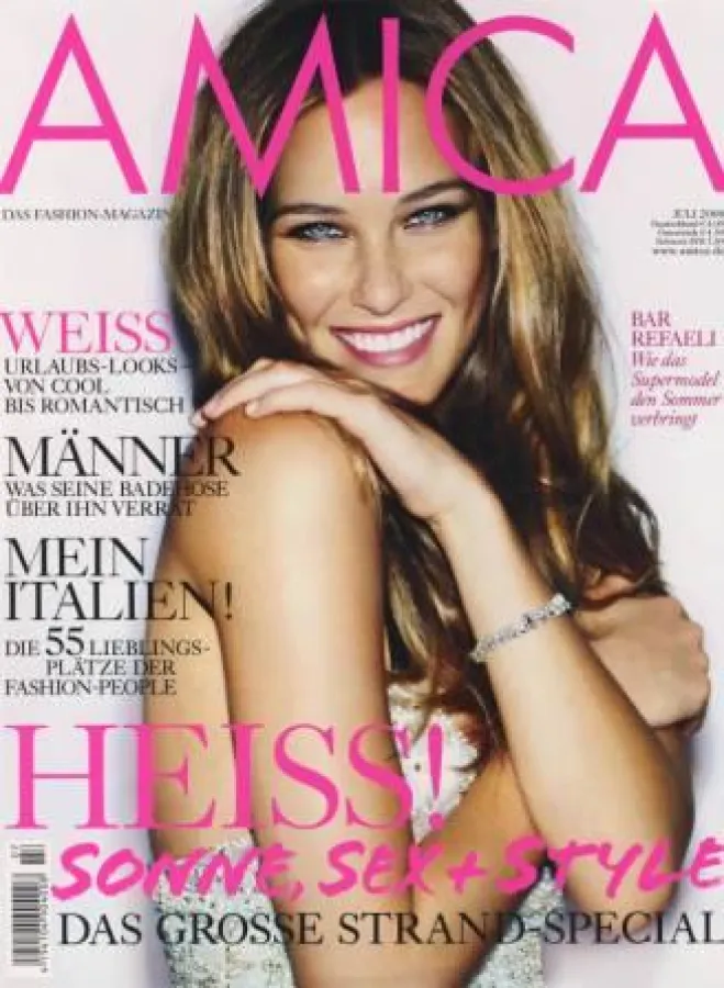 Bar Refaeli auf dem Cover der Juli Ausgabe 2008 von AMICA