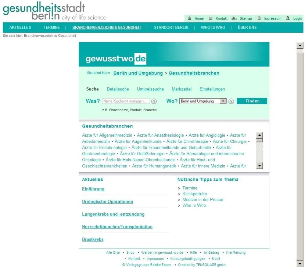 Screenshot gesundheitsstadt-berlin.de