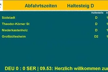 Bild: Stadtverkehr Euskirchen: Jederzeit informiert mit dem Live-Ticker am Bahnhof.