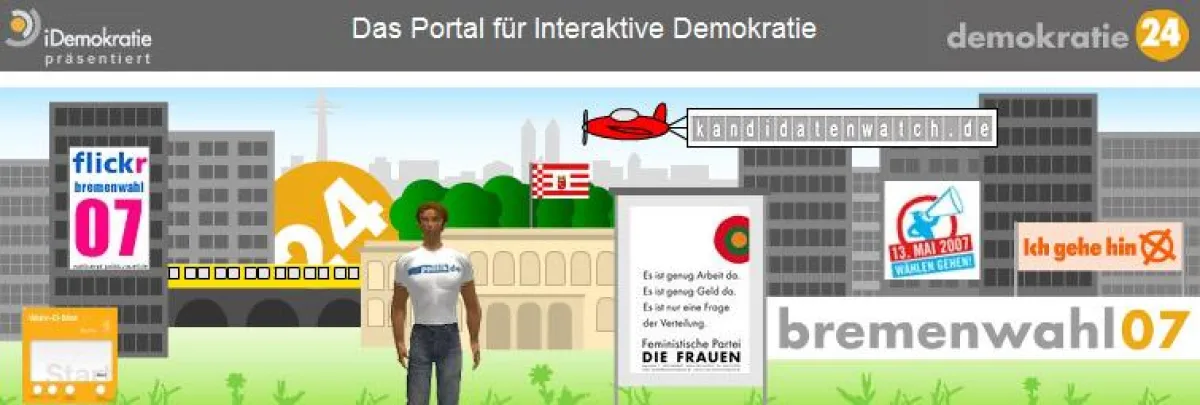 Kampagne zur Wählermobilisierung in Bremen \'ich-gehe-hin.de\' von iDemokratie und politik.de