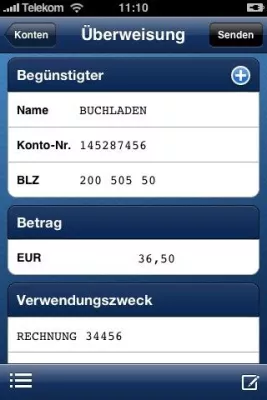 Bild: Bezahlen auf dem iPhone mit iOutBank in der Einkaufs-App von Shopgate