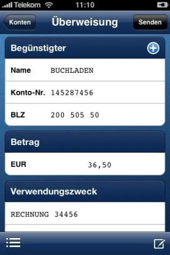 Bezahlen auf dem iPhone mit iOutBank in der Einkaufs-App von Shopgate Bild: Bezahlen auf dem iPhone mit iOutBank in der Einkaufs-App von Shopgate