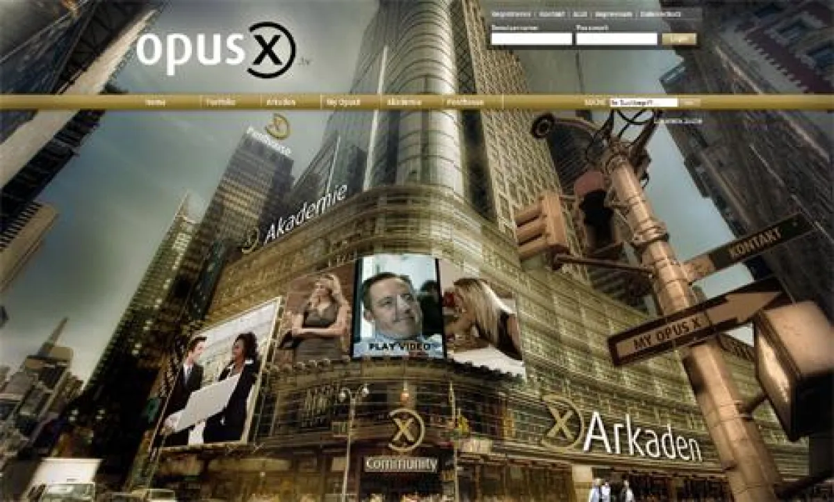 Die Webseite von OpusX