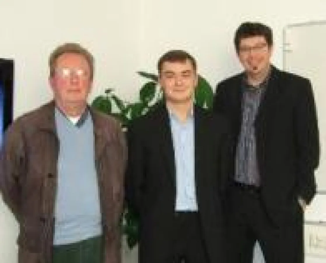 links Erhard Scharmann, mitte  Denis Nikolaev, rechts Jens Olbrich
