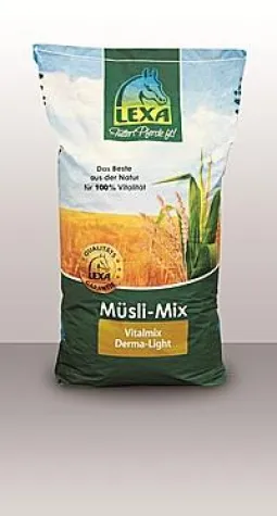 Bild: LEXA® Vitalmix Derma-Light – die energiearme Mischung für alle Pferde mit Haut- und Fellproblemen ohne Hafer