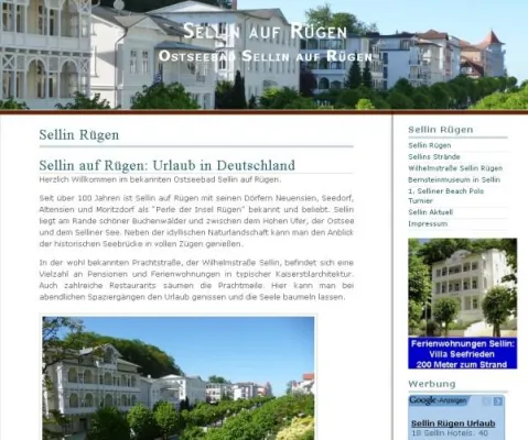 Bild: Start des Internet-Portals SellinRuegen.de über das Ostseebad Sellin auf Rügen