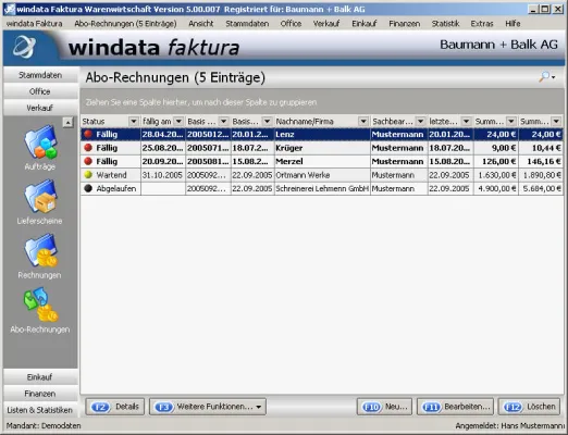 Bild: windata faktura 5 - Neue Warenwirtschaft für kleinere und mittlere Unternehmen