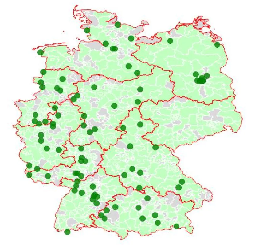 Deutschlandkarte - Punkte