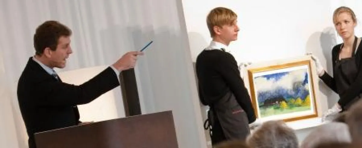 Erfolgreicher Auftakt in den Auktionsfrühling: E. Noldes „Marschlandschaft“ kletterte von EUR 170.000 auf EUR 286.700*.