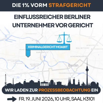 Bild: Seltenes Strafverfahren: Berliner Unternehmer wegen Betrugs und Insolvenzverschleppung auf der Anklagebank