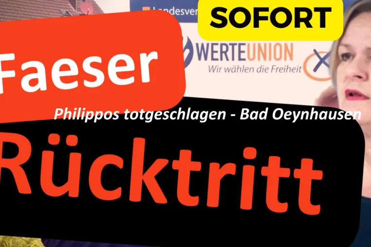Rücktrittsforderung an Innenministerin Nancy Faeser - Landeschef Petzoldt - WerteUnion Sachsen Bild: Rücktrittsforderung an Innenministerin Nancy Faeser - Landeschef Petzoldt - WerteUnion Sachsen