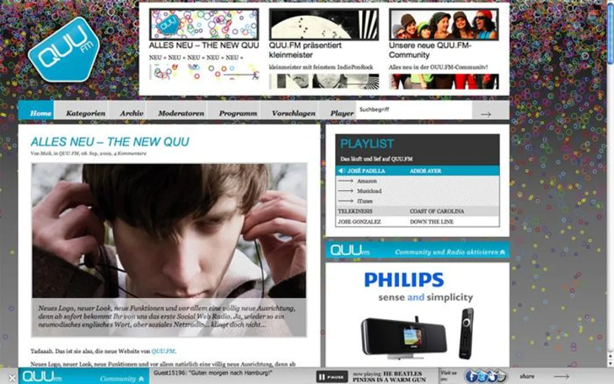 Relaunch von QUU.FM, dem Hamburger Social Web Radio